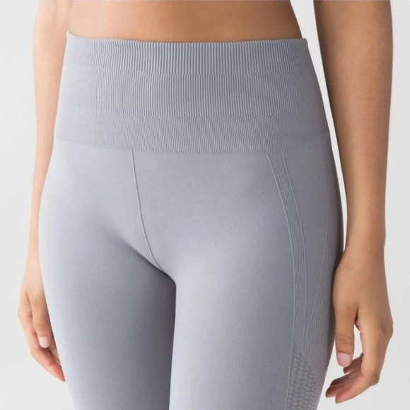 Lululemon Flow & Go Crop Leggings, Color Battleship Gray Size 4 - Picture 2 of 15
